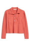 Wyeth Penelope Button-up Top In Cayenne