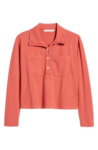 Wyeth Penelope Button-up Top In Cayenne