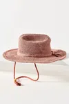 Wyeth Raffia Braided Rancher Hat In Pink