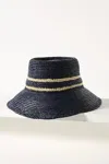 Wyeth Raffia Straw Bucket Hat In Blue