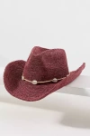 Wyeth Shell-trim Raffia Rancher In Brown