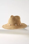 Wyeth Shell-trim Raffia Rancher In Beige