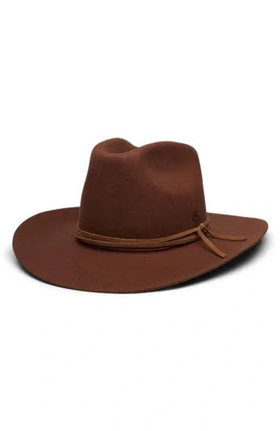 Wyeth Stiff Brim Cowboy Hat In Brown