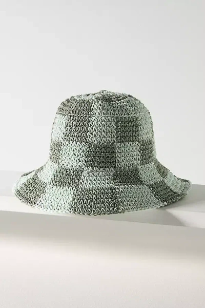 Wyeth Straw Bucket Hat In Green