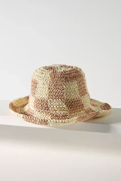 Wyeth Straw Bucket Hat In Pink