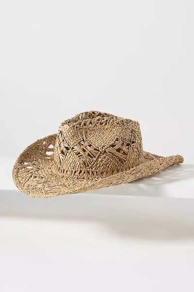 Wyeth Straw Cutwork Rancher In Beige