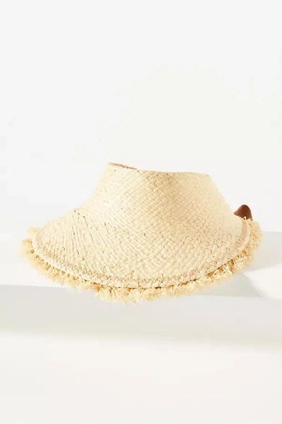 Wyeth Straw Fringe Visor In White