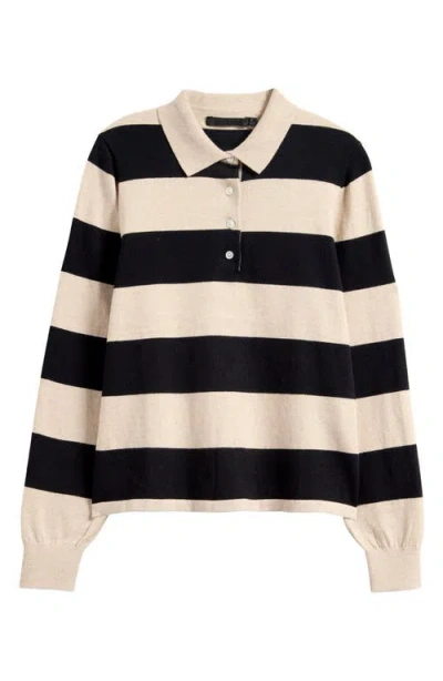 Wyeth Frances Polo Black/sand In Black/sand
