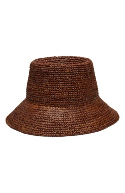 Wyeth Tali Straw Bucket Hat In Brown