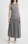 Wyeth Victoria Dress Ecru/navy In Ecru/navy