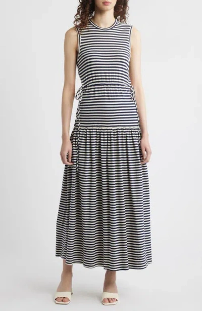 WYETH WYETH VICTORIA SLEEVELESS STRIPE CUTOUT SUNDRESS