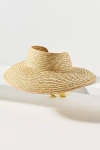 Wyeth Wide-brim Straw Visor In Brown