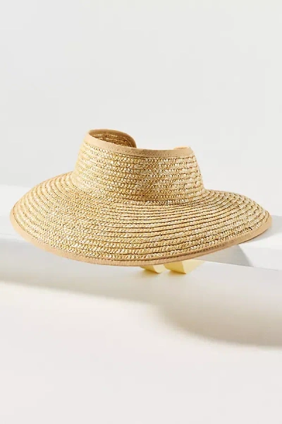 Wyeth Wide-brim Straw Visor In Sand