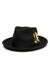 Wyeth Wool Fedora Hat In Red