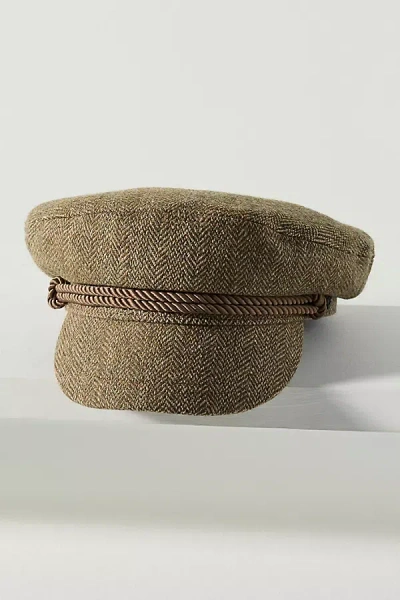 Wyeth Wool Newsboy Cap In Green