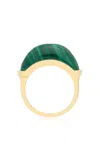 Wyld Box Jewelry 18k Yellow Gold And Malachite Luna Ring