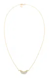 WYLD BOX JEWELRY 18K YELLOW GOLD AND PAVE LUNA MINI NECKLACE