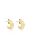 Wyld Box Jewelry 18k Yellow Gold Luna Huggies