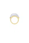 Wyld Box Luna Mini Ring In 18k Yellow Gold & White Gold