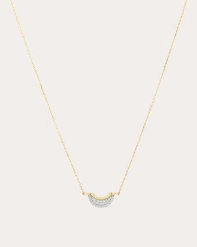 Wyld Box Women's Diamond Pavé Luna Mini Pendant Necklace In Gold