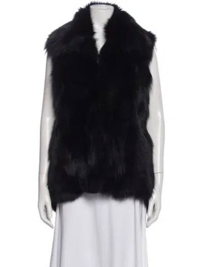 Pre-owned Wyler Fox Fur Jacket In Gray