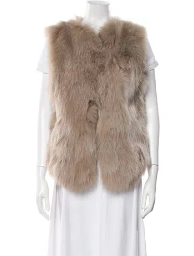 Pre-owned Wyler Fox Fur Jacket In Neutral