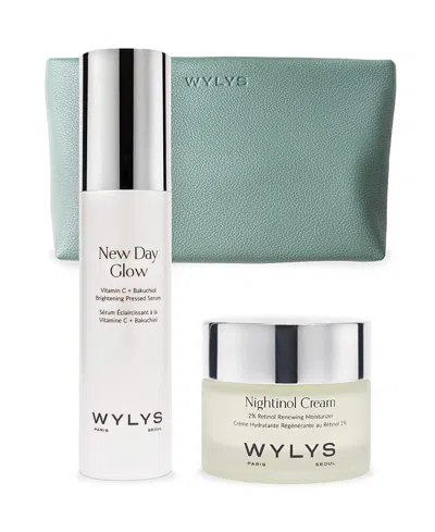 Wylys The Restore + Renew Set & Sage Verte Makeup Bag In Multi
