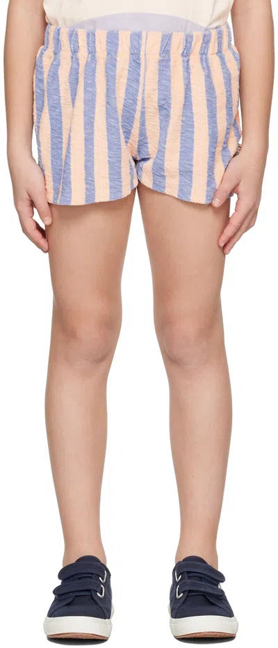 Wynken Kids Blue & Pink Disco Shorts In Sky Blue / Shell