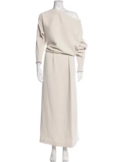 Pre-owned Wynn Hamlyn Asymmetrical Long Dress In Neutrals