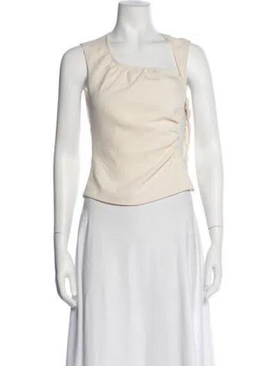 Pre-owned Wynn Hamlyn Asymmetrical Sleeveless Top In Neutrals