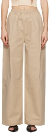 Wynn Hamlyn Beige Boof Trousers In Tan