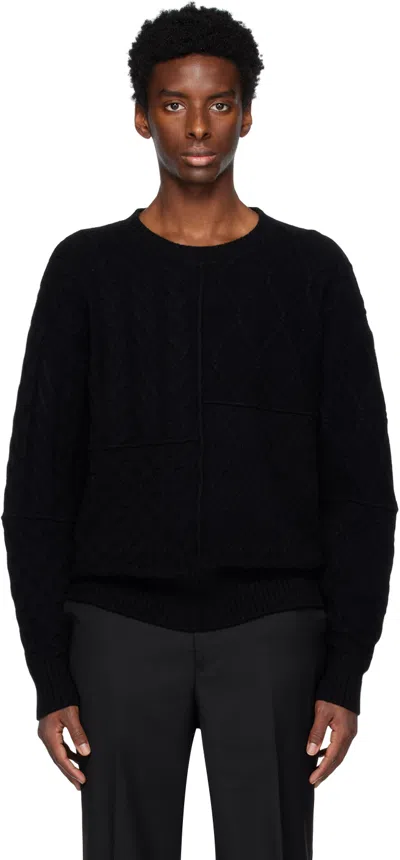 Wynn Hamlyn Black Patchwork Sweater
