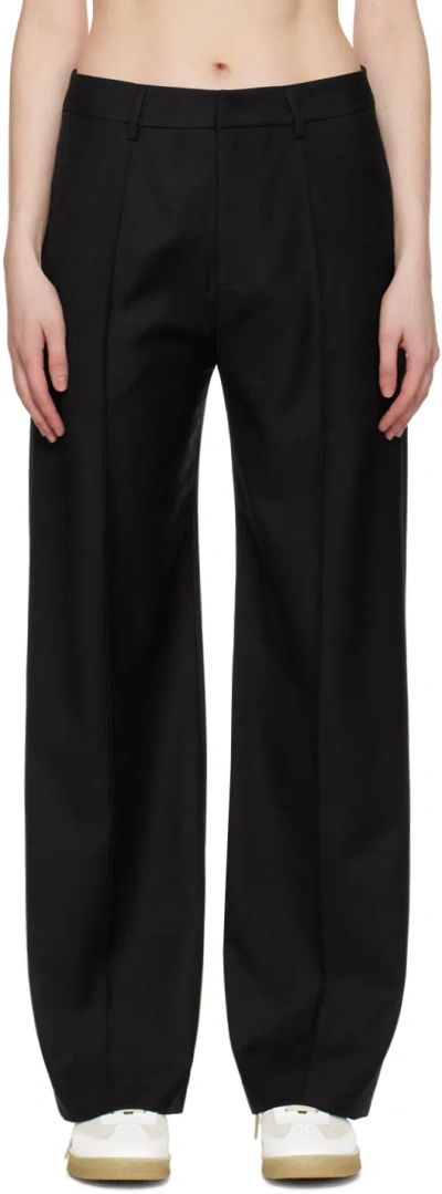 Wynn Hamlyn Black Pinstitch Trousers