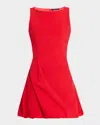Wynn Hamlyn Bobbie Bubble Mini Dress In Red