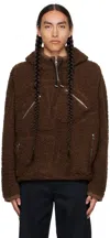 Wynn Hamlyn Brown Jigsaw Hoodie In Brown