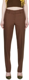 Wynn Hamlyn Brown Partner Trousers In Dark Brown