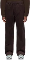 Wynn Hamlyn Brown Relaxed Trousers In Dark Brown