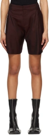 Wynn Hamlyn Burgundy Lana Shorts In Maroon