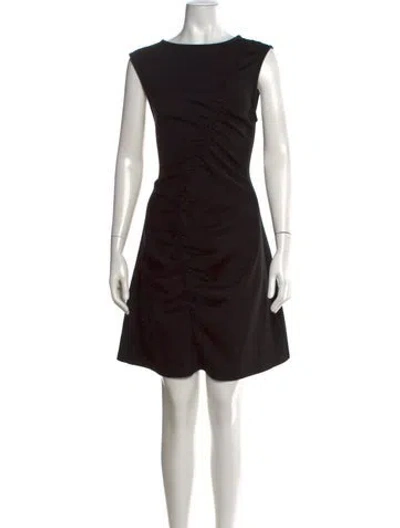 Pre-owned Wynn Hamlyn Crew Neck Mini Dress In Black