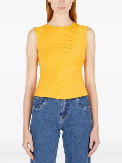 Wynn Hamlyn Crew-neck Top In White