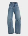 Wynn Hamlyn Curved Dart Leg Jeans In Indigo