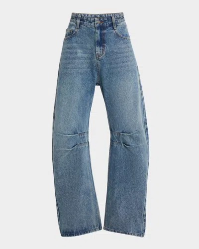 Wynn Hamlyn Curved Dart Leg Jeans In Indigo