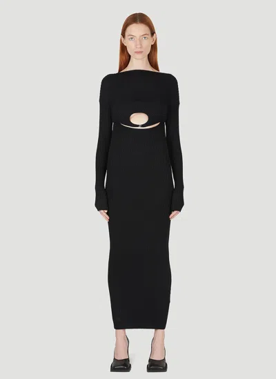 WYNN HAMLYN CUT-OUT MOTIF DRESS