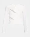 Wynn Hamlyn Esther Cut-out Long-sleeve Top In White