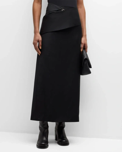 Wynn Hamlyn Harry Waist-wrap Maxi Skirt In Black