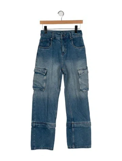 Pre-owned Wynn Hamlyn High-rise Wide Leg Jeans In Blue