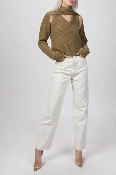 Wynn Hamlyn Loop Chunky Sweater In Olive In Multi