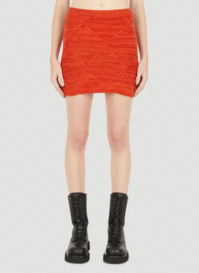 Wynn Hamlyn Mosaic Skirt In Orange