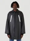 Wynn Hamlyn Zip-fastening Raglan-sleeve Coat In Black