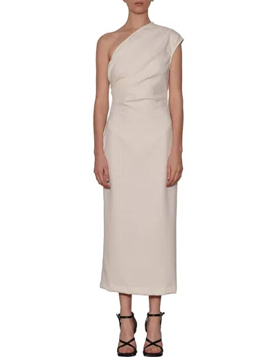 Wynn Hamlyn Ruby One Shoulder Dress In Ivory In Neutral